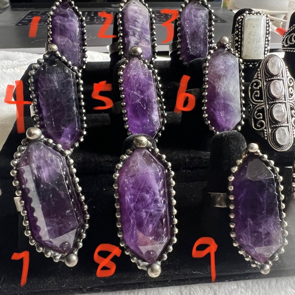 Huge Amethyst Psychic Intuition Ring - Picture 9 of 10